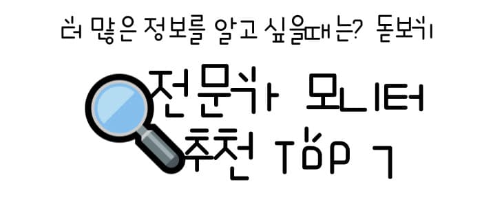 전문가 모니터 추천