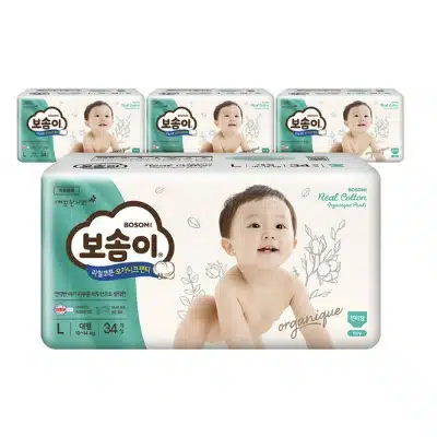 아기 기저귀 추천 Pick 7 형태 사이즈 2023 5 보솜이 리얼코튼 오가니크 팬티 남아용 대형 추천