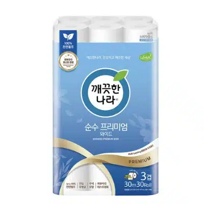 화장지 추천 Pick 7 천연 재생 대나무 펄프 2 깨끗한나라 3겹 데코 순수 프리미엄 와이드 천연펄프 롤 화장지 30m 30롤, 1개 추천