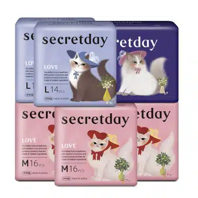생리대 추천 Pick 7 착용 시간대 및 형태 2023 2 시크릿데이 러브 중형 16p x 3팩 + 대형 14p x 2팩 + 오버나이트 10p 추천