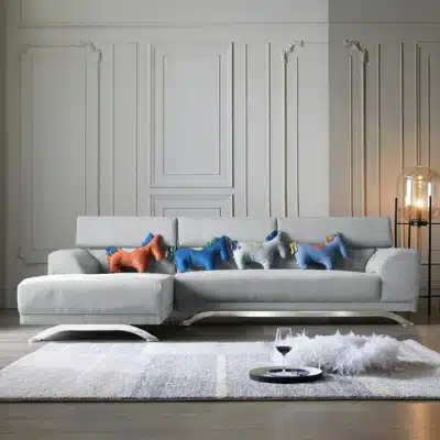 Pick 7 소파 추천 1인용 3인용 4인용 사이즈 형태 6 웰퍼니쳐 에반 아쿠아텍스 카우치 소파 4인용 우측 카우치 방문설치 추천