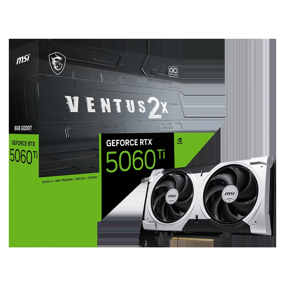 작업용부터 게이밍까지! 그래픽카드 용도별 추천 TOP7 (2026) 2 MSI 지포스 RTX 5060 Ti 벤투스 2X OC 플러스 D7 8GB