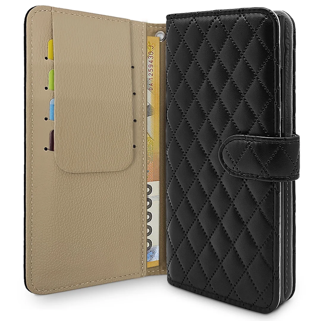 가성비 끝판왕 갤럭시 A17 자급제 스마트폰 추천 3 아리움 헤리스 퀼팅 지갑형 카드 분실방지 덮개 다이어리 케이스