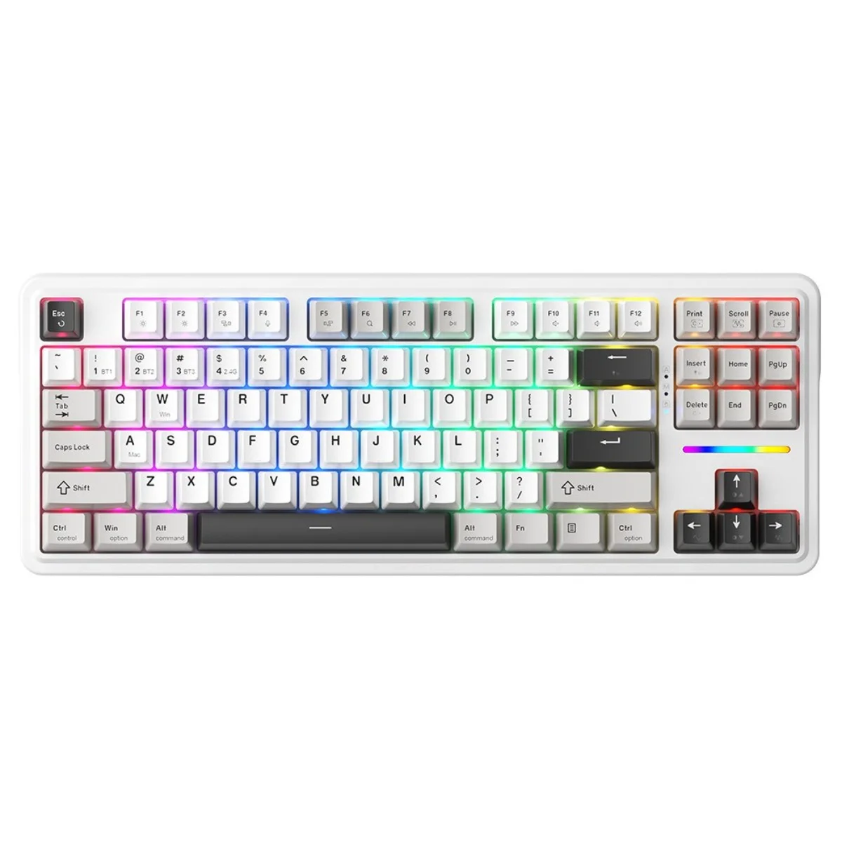 무선 키보드 선택 고민 끝! 사용 용도별 추천 TOP7 4 Machenike 메카닉 KG87 RGB 무선 게이밍 기계식 키보드, 은