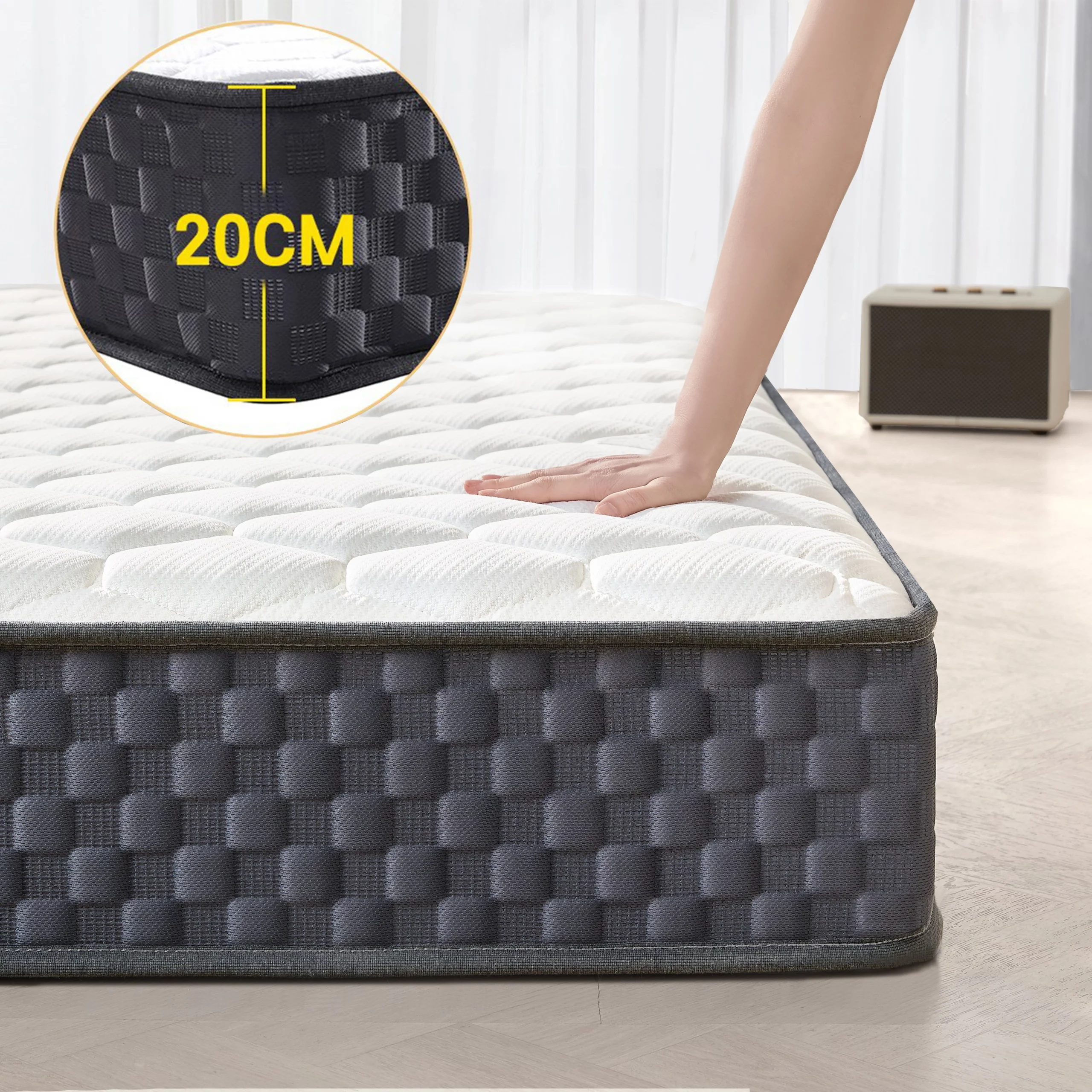 처음 사는 분들을 위한 매트리스 추천 가이드 (2026 최신) 4 KURUA 침대 매트리스(슈퍼싱글)독립스프링 매트리스, 20cm, 중간