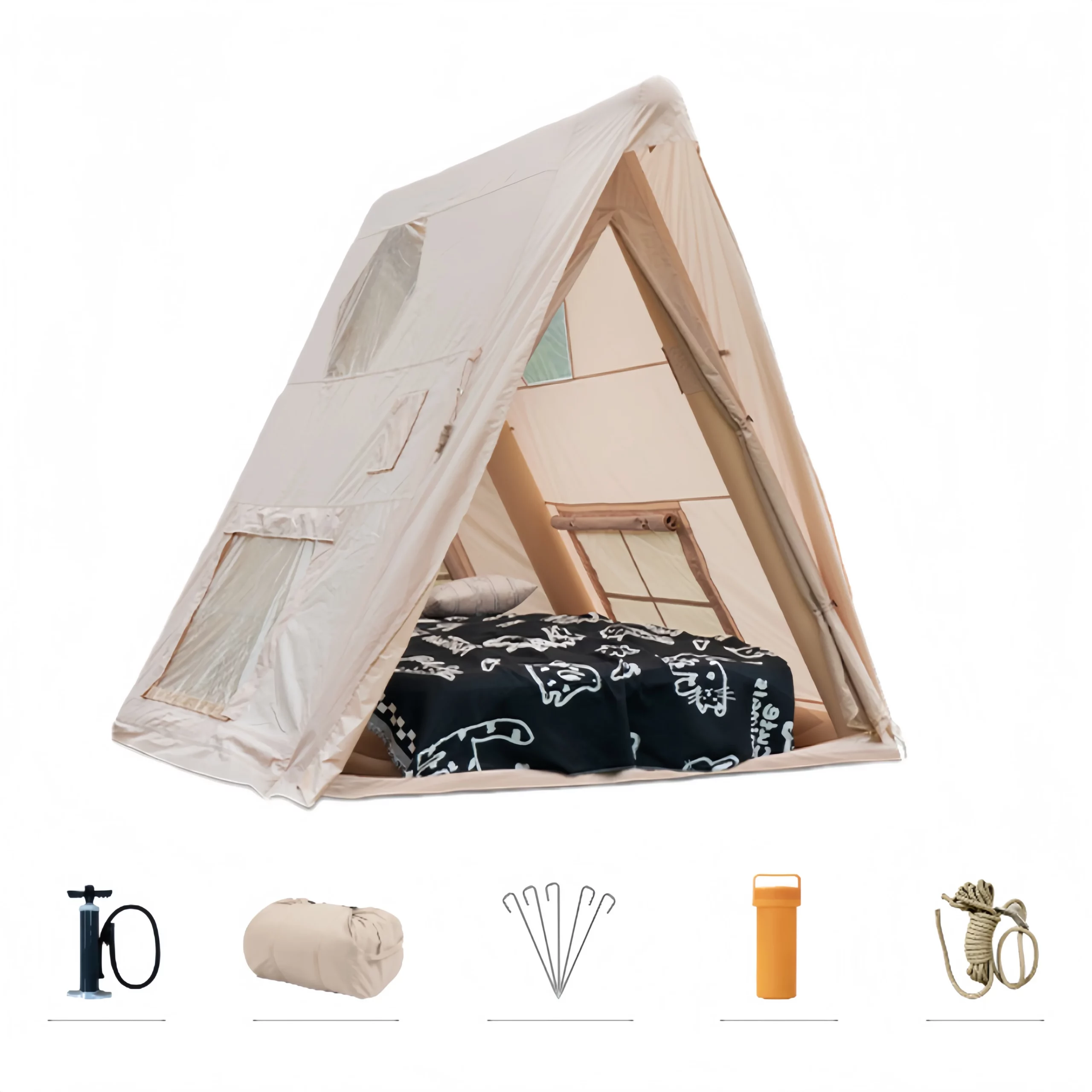 가족과 함께하는 캠핑에 최적화된 텐트 추천 5 몬테리아 에어텐트 옥상 텐트 아웃도어 에어텐트 420D 2-4인용 G5