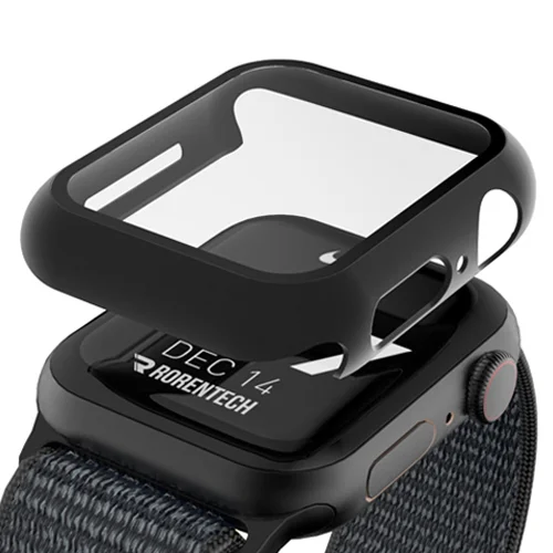 2026년 애플워치 SE3 완벽 분석: 최적의 선택은? 6 로랜텍 애플워치 호환 풀커버 강화유리 액정보호 케이스, 블랙, 1개