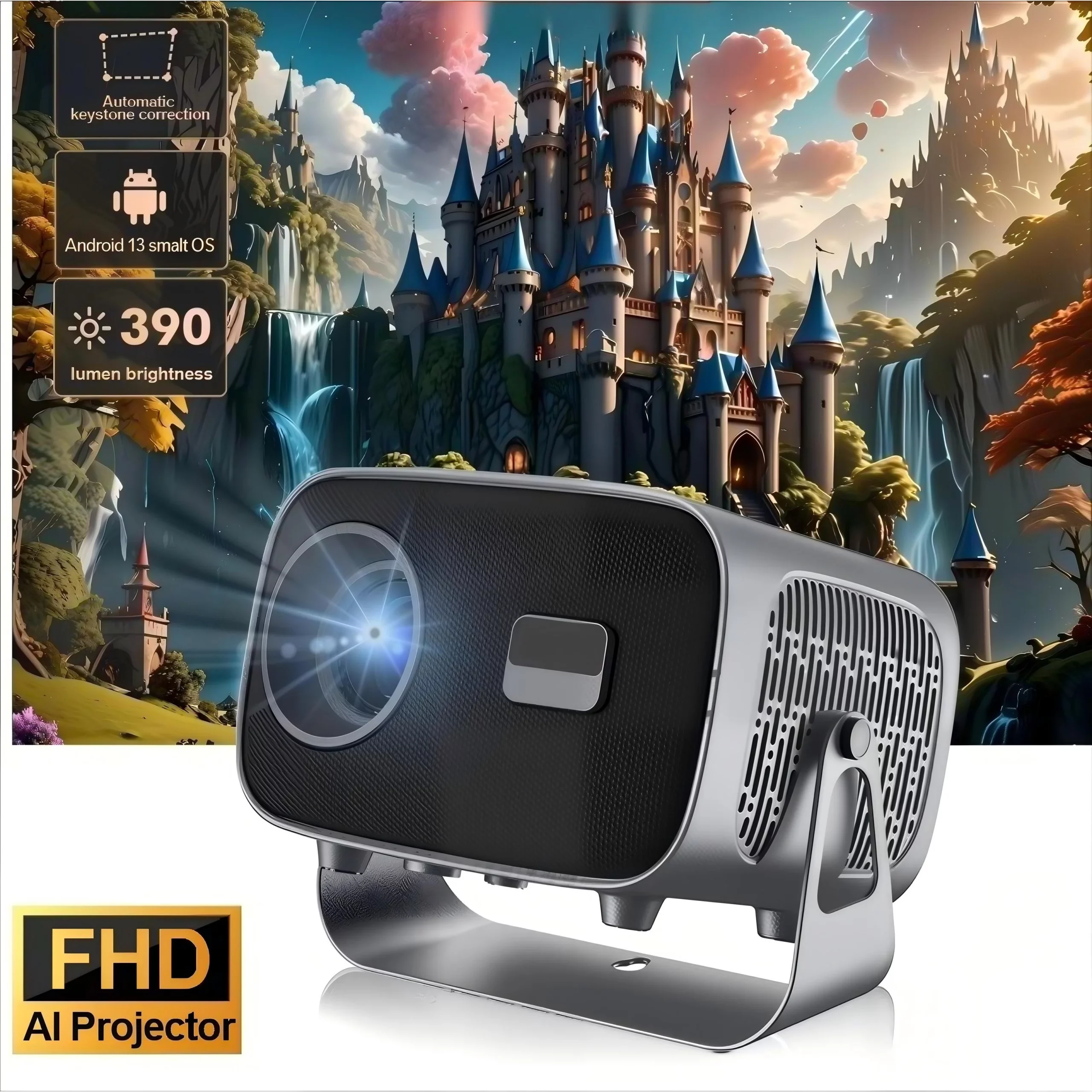 가정용과 캠핑 모두 OK! 씽크라이프 빔 프로젝터 추천 6 TOPRIO 빔프로젝터 4K 영상 입력 지원 WiFi6 블루투스5.0 초